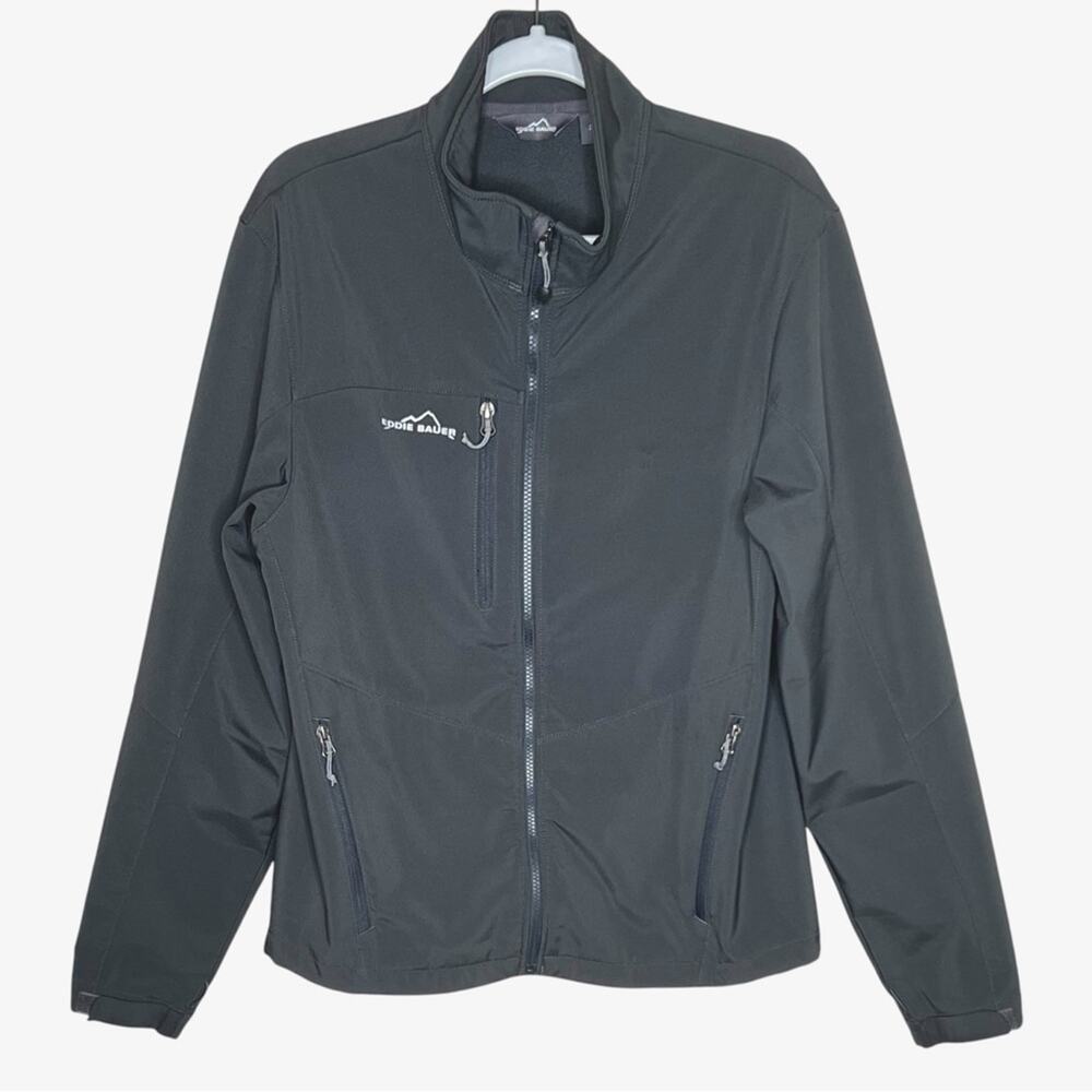 Eddie Bauer Mens Soft Shell Technical Jacket M Grey Steel EB530 Custom Colas USA